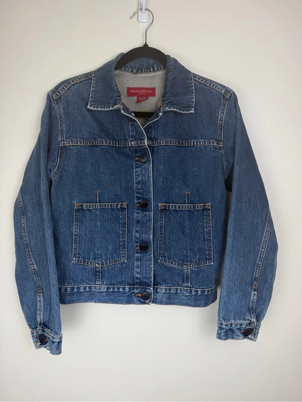 Vintage 90s Y2K Banana Republic Denim Jean Jacket size Small